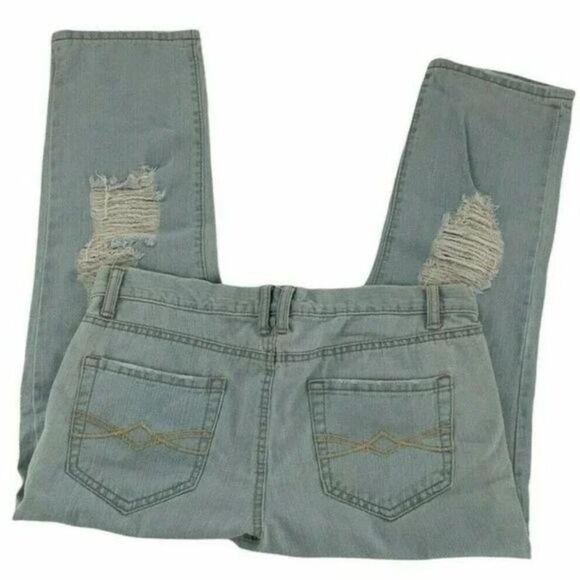 Mudd Junior Girls Blue Cotton 5 Pockets Light Wash Denim Straight Leg Jean Sz 11 - Picture 5 of 7